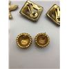 Image 3 : 4-PAIRS OF VINTAGE GOLD TONED EARRINGS