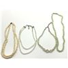 Image 1 : 4-VINTAGE BEADED NECKLACES: (1)JADED (2)CLEAR