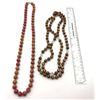 Image 2 : 2-VINTAGE BEADED NECKLACES: (1)LOOKS TO BE