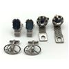 Image 1 : 3-PAIRS OF SILVER TONED MENS CUFF LINKS
