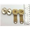 Image 3 : 2-VINTAGE GOLD TONED MENS CUFF LINKS