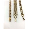 Image 2 : 4-VINTAGE GOLD TONED BRACELETS-RHINESTONES-