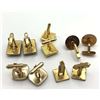 Image 2 : 5-VINTAGE GOLD TONED MENS CUFF LINKES
