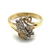 Image 1 : SIZE 10 18K GE GOLD TONED RING WITH CLEAR