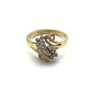 Image 2 : SIZE 10 18K GE GOLD TONED RING WITH CLEAR