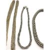 Image 1 : 3-VINTAGE SILVER TONED NECKLACES: (1)WITH