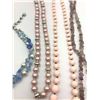 Image 1 : 4-VINTAGE BEADED NECKLACES: (1)PINK (1)PURPLE