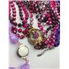 Image 3 : 3-VINTAGE BEADED NECKLACES: (1)PURPLE W/ONE