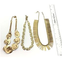 3-VITNAGE GOLD TONED NECKLACE DIFF STYLES: