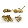 Image 1 : 4-VINTAGE GOLD TONED BROOCHES (1)MARKED ART