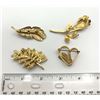 Image 2 : 4-VINTAGE GOLD TONED BROOCHES (1)MARKED ART