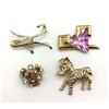 Image 1 : 4-VINTAGE GOLD TONED BROOCHES: (1)SARAH COV