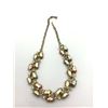 Image 2 : VINTAGE GOLD TONED NECKLACE WITH RED-BROWN-