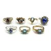 Image 1 : 7-FASHION BLING RINGS!!! CLEAR-BLUE-RED