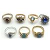 Image 2 : 7-FASHION BLING RINGS!!! CLEAR-BLUE-RED