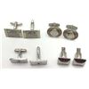 Image 2 : 4-VINTAGE SILVER TONED MENS CUFF LINKS