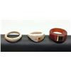 Image 2 : 3-RETRO ?PLASTIC? RINGS- (1)WEDDING BAND SET