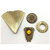 Image 1 : 4-VINTAGE GOLD TONED COLLAR PINS (1)MARKED