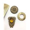 Image 2 : 4-VINTAGE GOLD TONED COLLAR PINS (1)MARKED