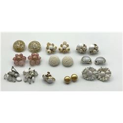 10-PAIRS OF VINTAGE CLIP ON EARRINGS