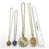 Image 2 : 4-FASHION NECKLACES ALL WITH GORGEOUD PENDANTS