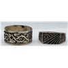 Image 1 : 2-STERLING MEN'S RINGS WITH UNIQUE CUT-OUT