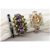Image 1 : 3-GORGEOUS STERLING BLING RINGS