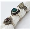 Image 2 : 3-VITNAGE STERLING MARCASITE RINGS (1)W/