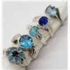 Image 1 : 5-STERLING BLING RINGS ALL WITH BLUE STONE