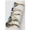 Image 2 : 5-STERLING BLING RINGS ALL WITH BLUE STONE