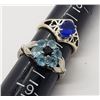 Image 3 : 5-STERLING BLING RINGS ALL WITH BLUE STONE