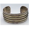 Image 1 : VINTAGE STERLING CUFF BRACELET WITH ROPE STYLE