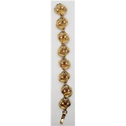 7 INCH 12K GOLD FILLED PANEL BRACELET WITH