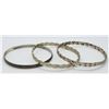 Image 1 : 3-VINTAGE STERLING BANGLES (1)MARKED TAXCO