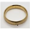 Image 2 : GORGEOUS GOLD TONED STERLING HINGED BANGLE
