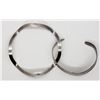 Image 2 : 2-VINTAGE MEXICO STERLING BANGLE/CUFF BRACELETS