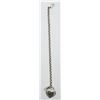 Image 1 : 7 INCH DE STERLING ID BRACELET WITH HEART CHARM