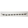 Image 1 : 7 INCH STERLING PANEL BRACELET WITH SAPPHIRE
