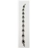Image 2 : 7 INCH STERLING PANEL BRACELET WITH SAPPHIRE