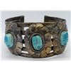 Image 1 : VINTAGE SPLIT SHANK CUFF BRACELET WITH JAPANESE