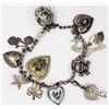 Image 1 : VINTAGE LOADED STERLING CHARM BRACELET