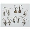 Image 1 : 5-PAIRS OF PIERCED DAGLY EARRINGS-CROSS-