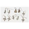 Image 2 : 5-PAIRS OF PIERCED DAGLY EARRINGS-CROSS-