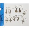 Image 3 : 5-PAIRS OF PIERCED DAGLY EARRINGS-CROSS-