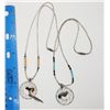 Image 3 : 2-LIQUID STERLING DREAMCATCHER NECKLACES