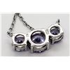 Image 5 : 2-STERLING NECKLACES WITH AMETHYST PENDANTS