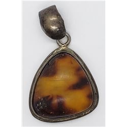 BALITC AMBER STERLING PENDANT