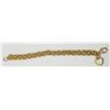 Image 1 : 7 INCH GOLD TONED STERLING BRACELET WITH HEART