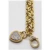 Image 2 : 7 INCH GOLD TONED STERLING BRACELET WITH HEART