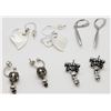 Image 2 : 4-PAIRS OF STERLING DANGLY EARRINGS